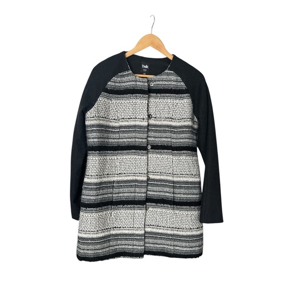 TWIK, Wool Blend Collarless Topper Jacket, Size Small - Picture 1 of 10
